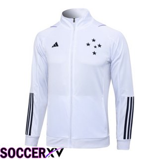 Cruzeiro EC Training Jacket White 2023/2024