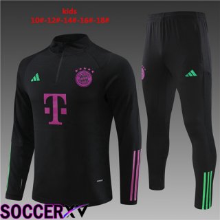 Bayern Munich Kids Training Tracksuit Suit Black 2023/2024