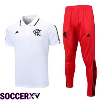 Flamengo Soccer Polo + Pants White 2023/2024