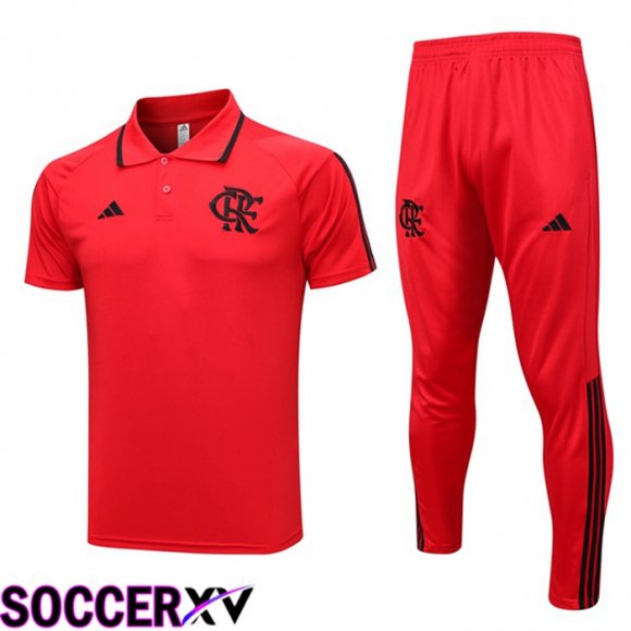 Flamengo Soccer Polo + Pants Red 2023/2024