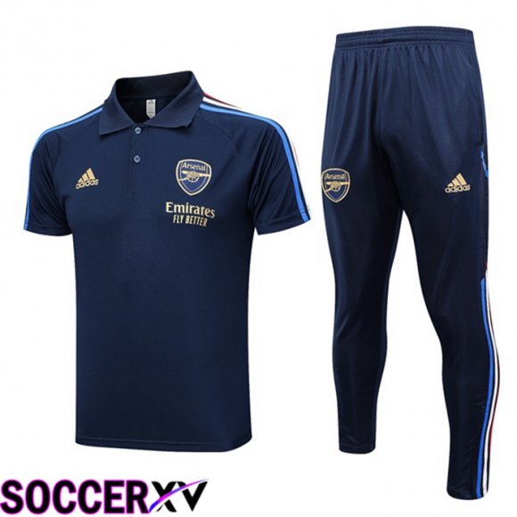 Arsenal Soccer Polo + Pants Royal Blue 2023/2024