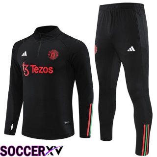 Manchester United Training Tracksuit Suit Black 2023/2024