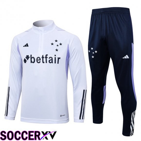 Cruzeiro EC Training Tracksuit Suit White 2023/2024