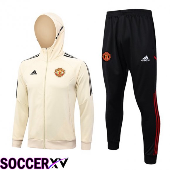 Manchester United Training Tracksuit Hoodie Brown 2023/2024