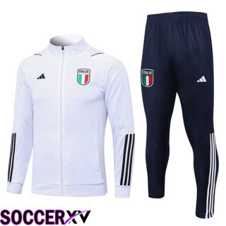 Italy Training Jacket Suit White 2023/2024