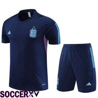 Argentina Training T Shirt + Shorts Royal Blue 2023/2024