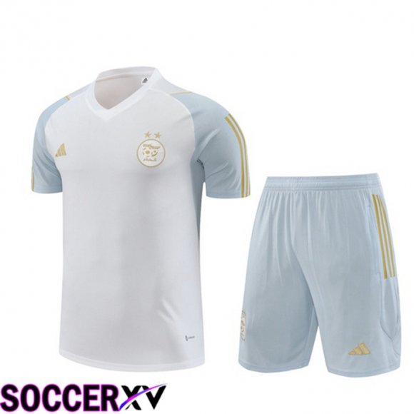 Algeria Training T Shirt + Shorts White 2023/2024