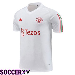 Manchester United Training T Shirt White 2023/2024