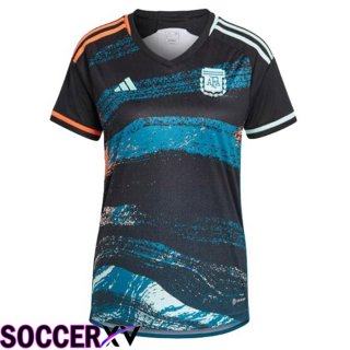 Argentina Womens Soccer Jersey Away Black 2023/2024