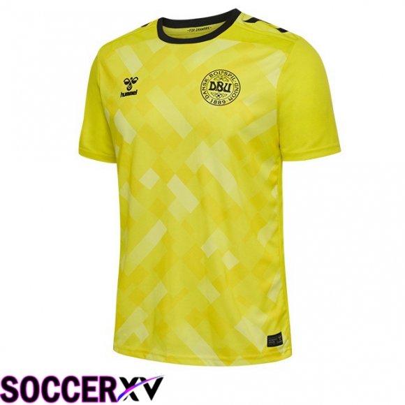 Denmark Goalkeeper Soccer Jersey Yellow UEFA Euro 2024