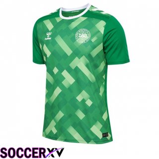 Denmark Goalkeeper Soccer Jersey Green UEFA Euro 2024