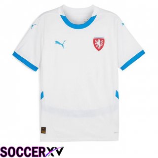 Czechia Away Soccer Jersey White UEFA Euro 2024