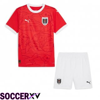 Austria Kids Home Soccer Jersey Red 2024/2025