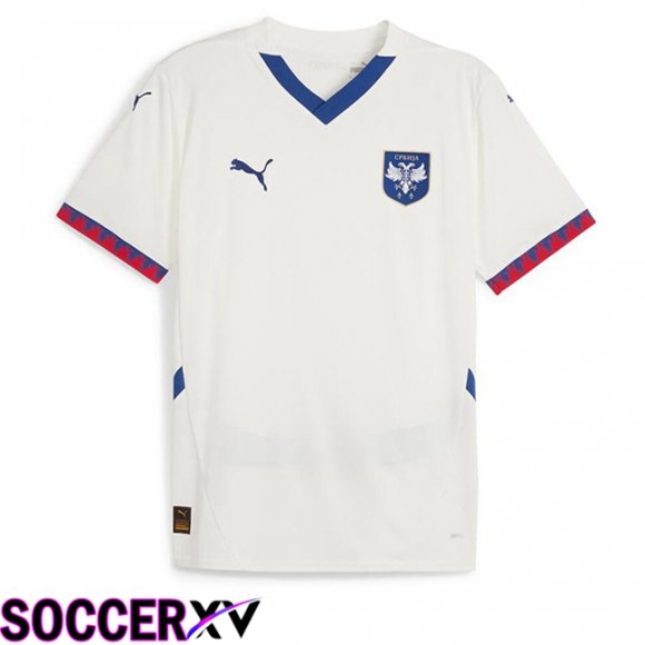 Serbia Away Soccer Jersey White 2024/2025