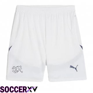 Swiss Away Soccer Shorts White 2024/2025