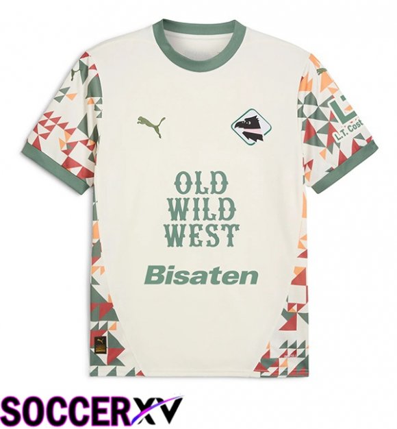 Palerme FC Third Soccer Jersey White Green 2024/2025
