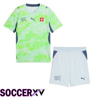 Swiss Kids Away Soccer Jersey Green 2026/2027