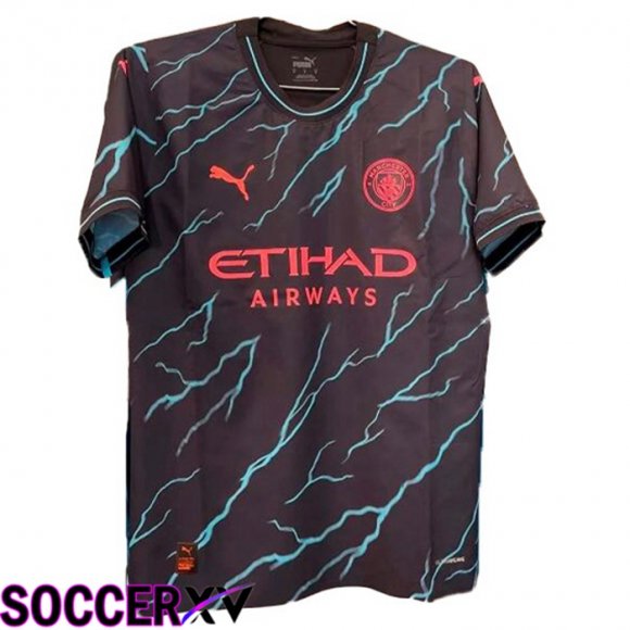 Manchester City Soccer Jersey Third Black Leaked Version 2023/2024