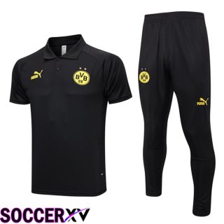 Dortmund BVB Soccer Polo + Pants Black 2023/2024