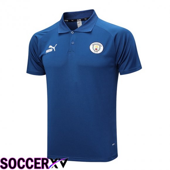 Manchester City Soccer Polo Royal Blue 2023/2024