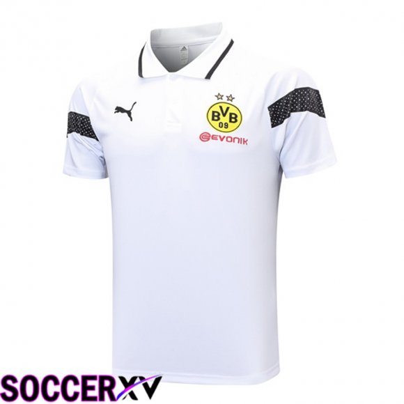 Dortmund BVB Soccer Polo White 2023/2024