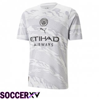 Manchester City Soccer Jersey Year Of The Dragon Grey 2023/2024