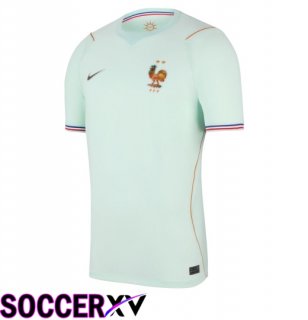 France Away Soccer Jersey Green Soccer World Cup 2026