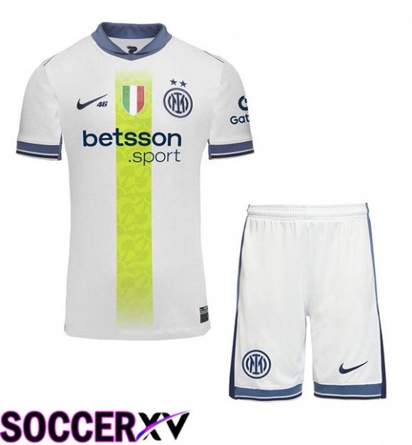 Inter Milan Kids Away Soccer Jersey Special Edition White 2024/2025