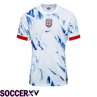 Norway Away Soccer Jersey White 2024/2025