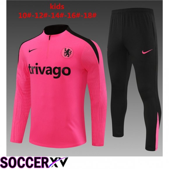 FC Chelsea Kids kit Training Tracksuit Pink 2024/2025