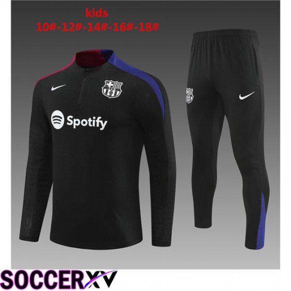 FC Barcelona Kids kit Training Tracksuit Black 2024/2025