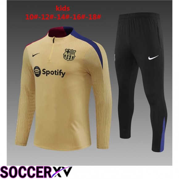 FC Barcelona Kids kit Training Tracksuit Yellow 2024/2025