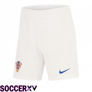 Croatia Home Soccer Shorts White 2024/2025