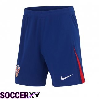 Croatia Away Soccer Shorts Blue 2024/2025