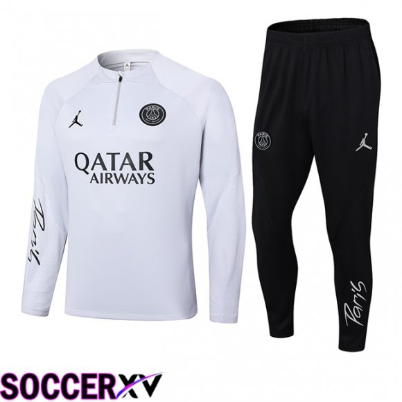 JORDAN Paris PSG kit Training Tracksuit White 2024/2025