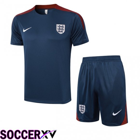 England kit Training T Shirt + Shorts Blue Royal 2024/2025