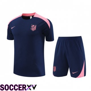 Atletico Madrid kit Training T Shirt + Shorts Blue Royal 2024/2025