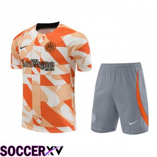 Inter Milan kit Training T Shirt + Shorts Orange 2024/2025