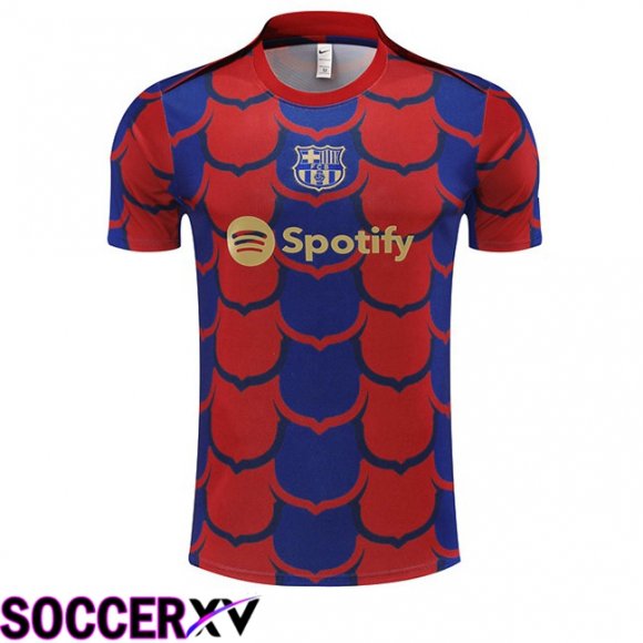 FC Barcelona Training T Shirt Red Blue 2024/2025