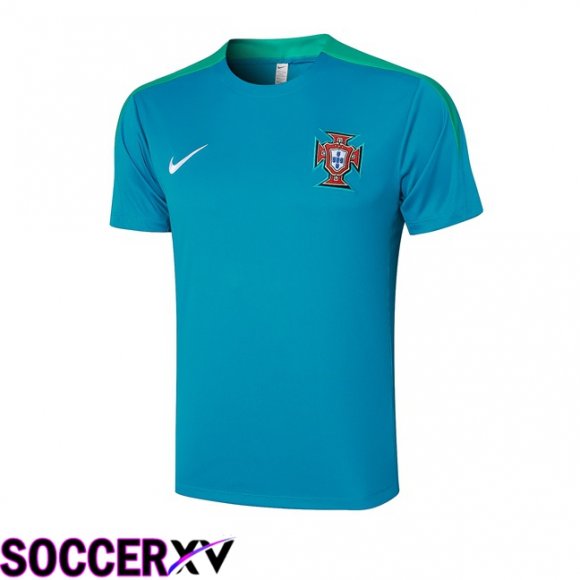 Portugal Training T Shirt Blue 2024/2025