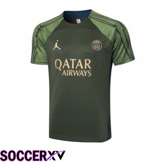 Paris PSG Training T Shirt Green 2024/2025