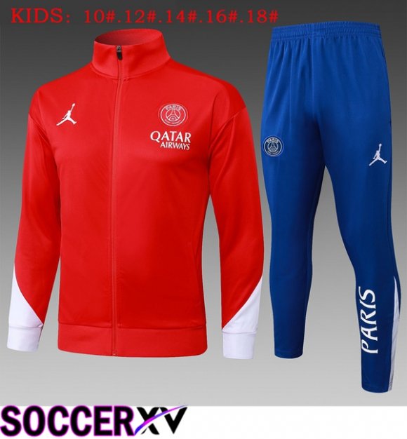 Jordan Paris PSG Kids kit Training Jacket Suit Red 2025/2026