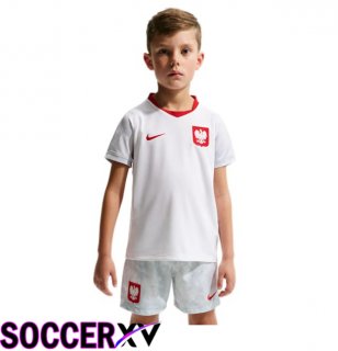 Poland Kids Home Soccer Jersey White 2026/2027