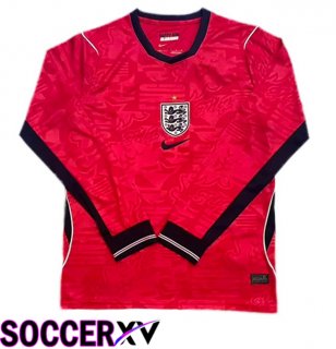 England Away Soccer Jersey Long sleeve Red 2026/2027