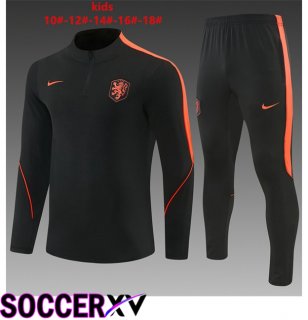Netherlands Kids kit Training Tracksuit Black 2026/2027