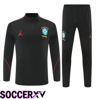 Brazil kit Training Tracksuit Black Red 2026/2027