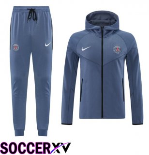 Paris PSG Training Tracksuit - Training Sweatshirt Hoodie Grey 2026/2027