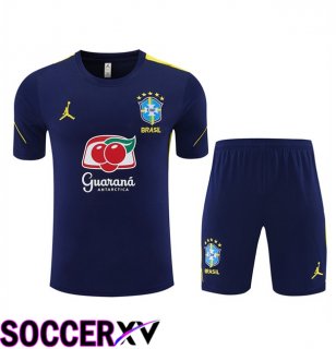 Brazil kit Training T Shirt + Shorts Blue Royal 2026/2027