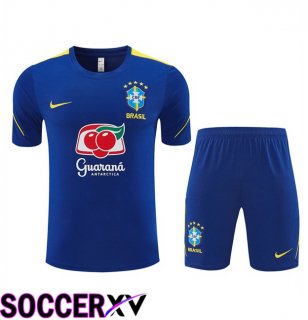 Brazil kit Training T Shirt + Shorts Blue 2026/2027