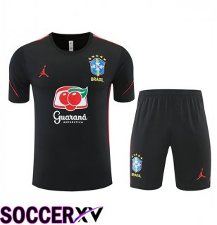 Brazil kit Training T Shirt + Shorts Black 2026/2027